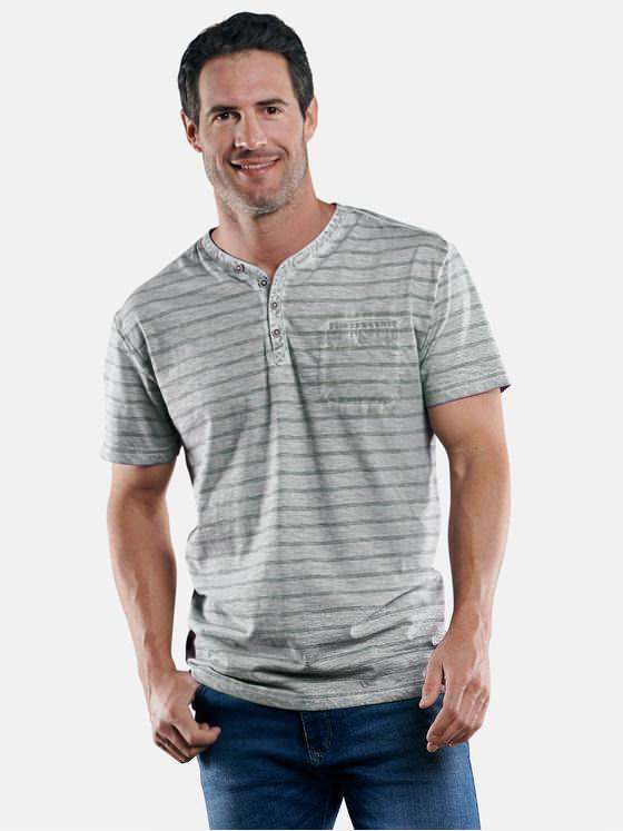 engbers Herren Henley T-Shirt Grau 29239