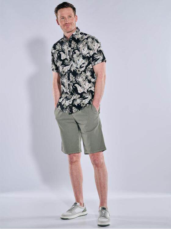 engbers Herren Kurzarm-Hemd gemustert Oliv 38875