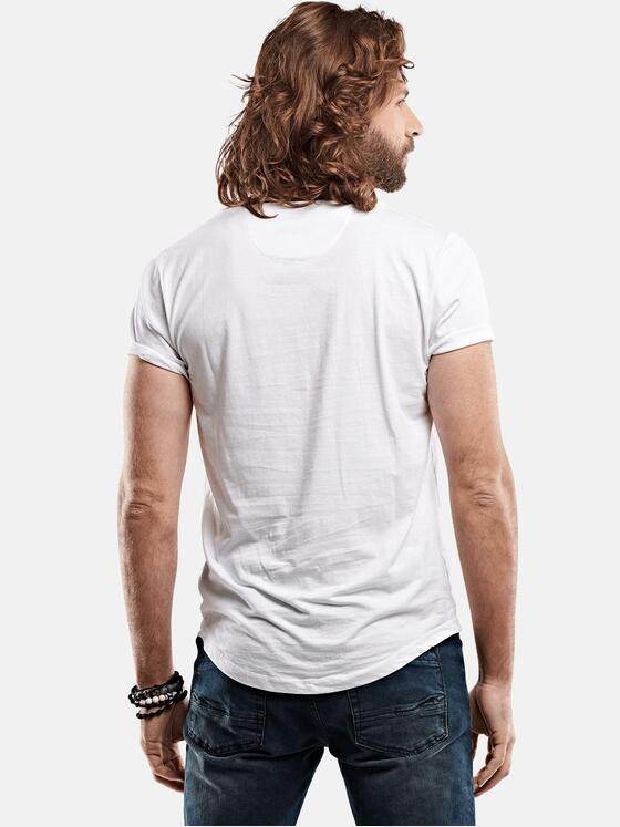 emilio adani Herren Cityprint T-Shirt Weiß 27253