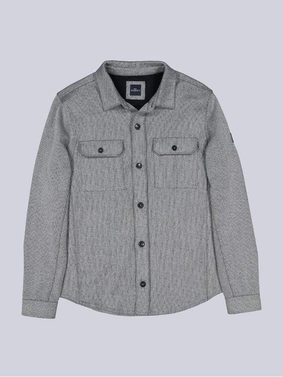 engbers Herren Sweatshirt im Overshirt-Design Grau 39222