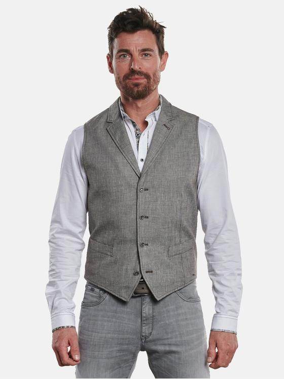 engbers Herren Sakkoweste mit Leinenanteil Hellbraun 32596