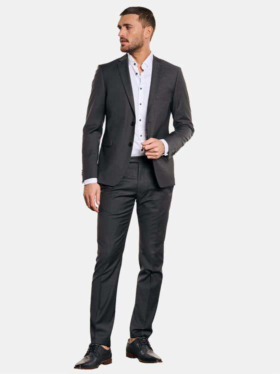 emilio adani Herren Anzugsakko slim fit Grau 32192