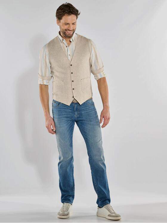 engbers Herren Sakko-Weste mit Leinenanteil Beige 36558
