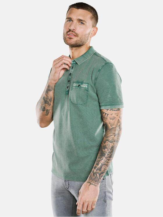 emilio adani Herren Polo-Shirt uni Grün 33412