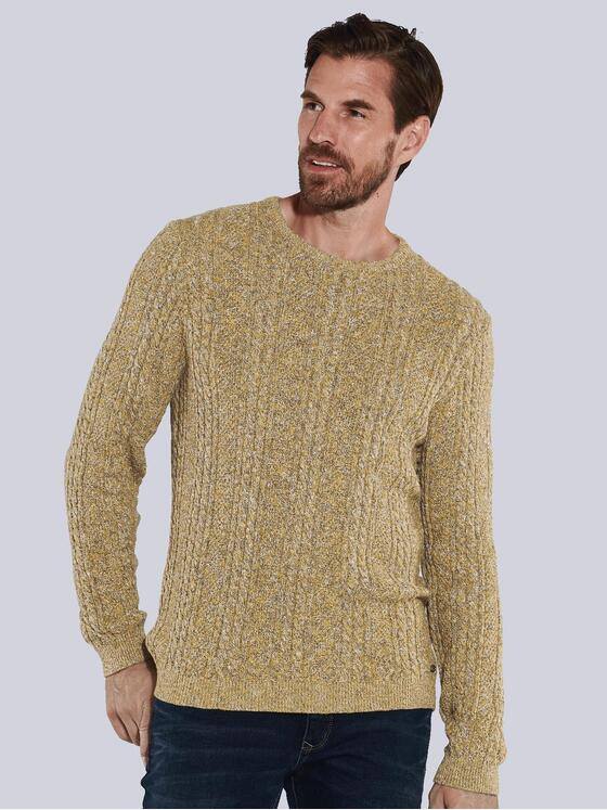 engbers Herren Pullover strukturiert Gelb 35559