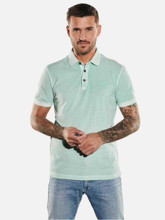 emilio adani Herren Polo-Shirt slim fit Türkis 35021