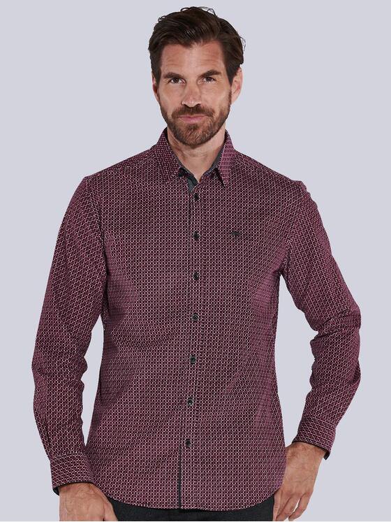 engbers Herren Langarm-Hemd aus Baby-Cord Rot 35605