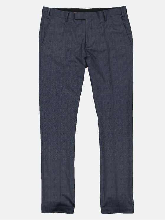 emilio adani Herren Anzug-Hose dezent glänzend Blau 32751