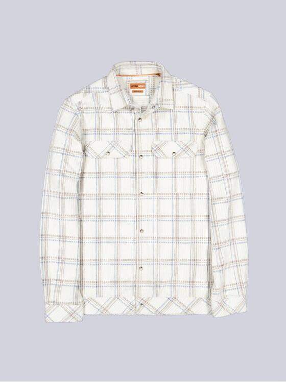 emilio adani Herren Overshirt aus Soft-Cord Naturweiss 40901
