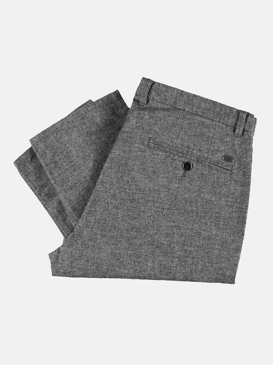 engbers Herren Chino im Woollook Kieselgrau 31931