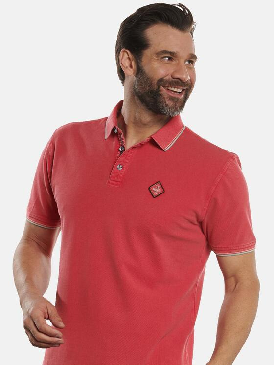 engbers Herren Polo-Shirt uni Tomatenrot 32715
