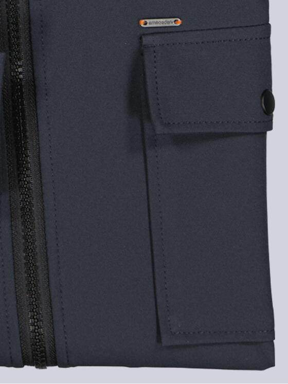 emilio adani Herren Hemd uni Marineblau 40332