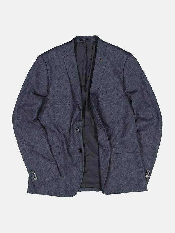 emilio adani Herren Anzugsakko Super-Flex Blau 32750