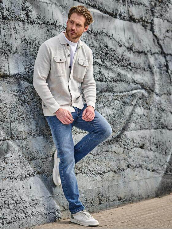 engbers Herren Overshirt regular Silbergrau 38303