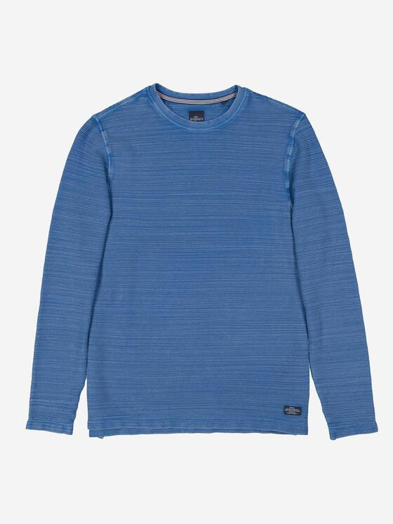 engbers Herren Langarm-Shirt gestreift Blau 37298