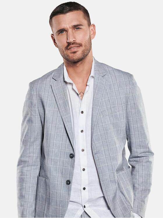 emilio adani Herren Anzug-Sakko slim fit Blau 34599