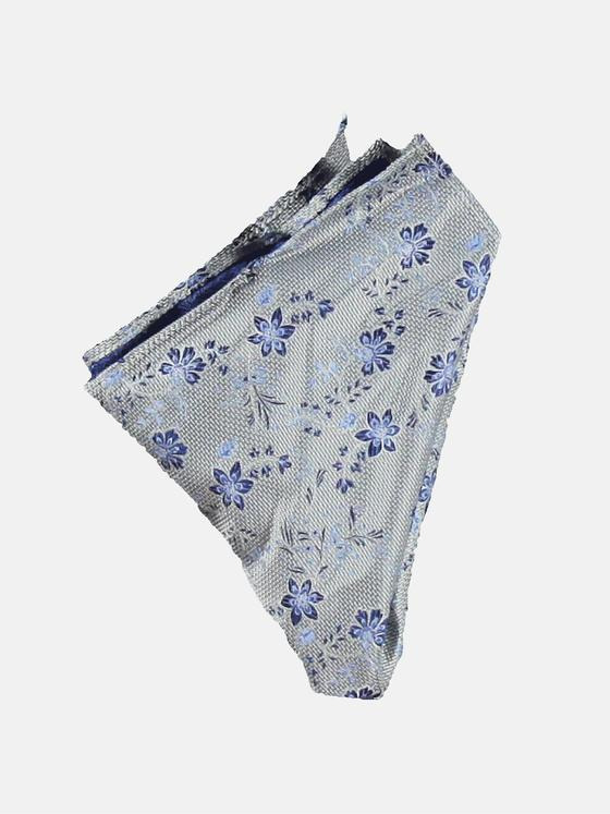 emilio adani Herren Modisches Einstecktuch mit Blumenmuster Grau 31390