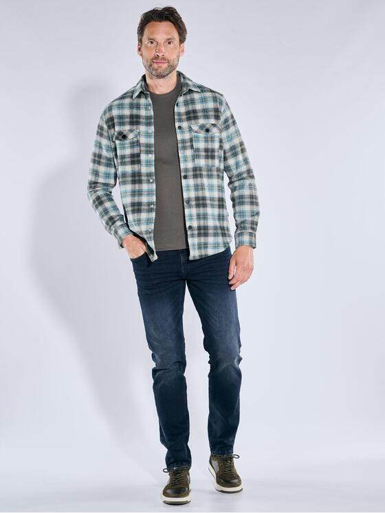 engbers Herren Overshirt kariert Oliv 39128