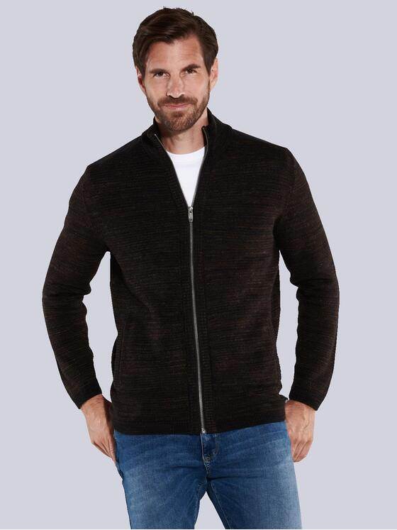engbers Herren Cardigan uni Braun 35854