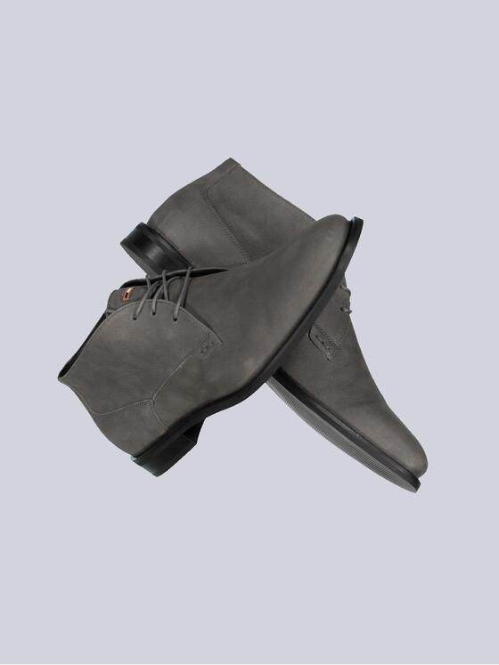 emilio adani Herren Boots aus Nubuk-Leder Grau 35456