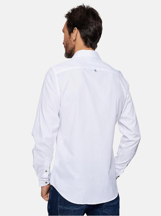 ENGBERS GERMANY Herren Hemd mit Haifischkragen Reinweiss 29670