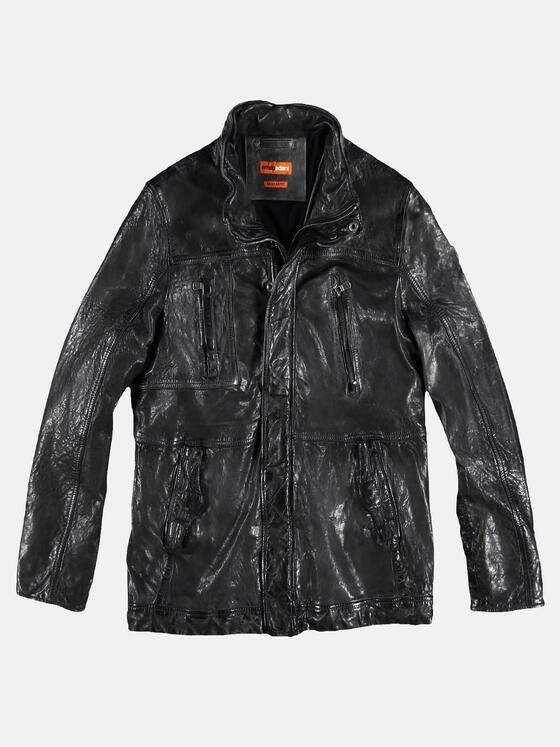 emilio adani Herren Lederjacke Grau 28790