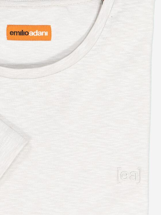 emilio adani Herren T-Shirt strukturiert Grau 36975
