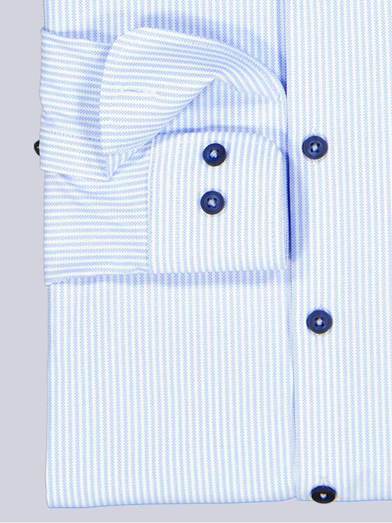 emilio adani Herren Funktionshemd mit feiner Streifenoptik Hellblau 40220