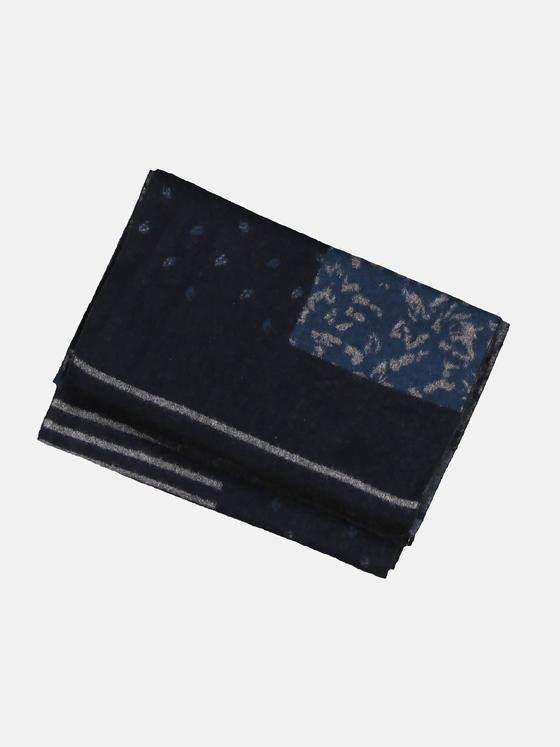 emilio adani Herren Webschal mit Mustermix Blau 30459