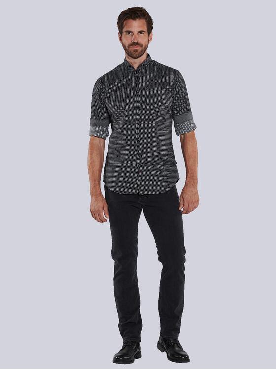 engbers Herren Langarm-Hemd slim fit Schwarz 35600