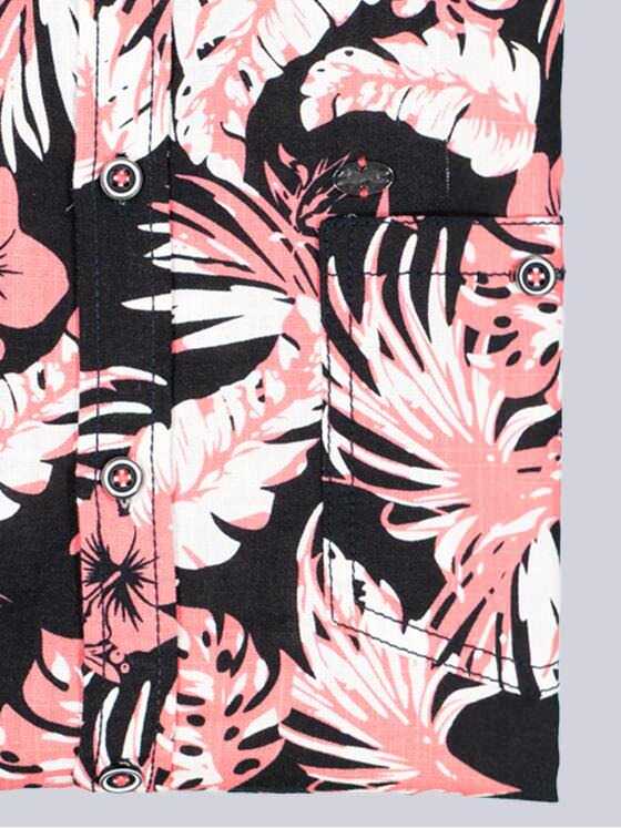 engbers Herren Kurzarm-Hemd gemustert Hellrot 38876