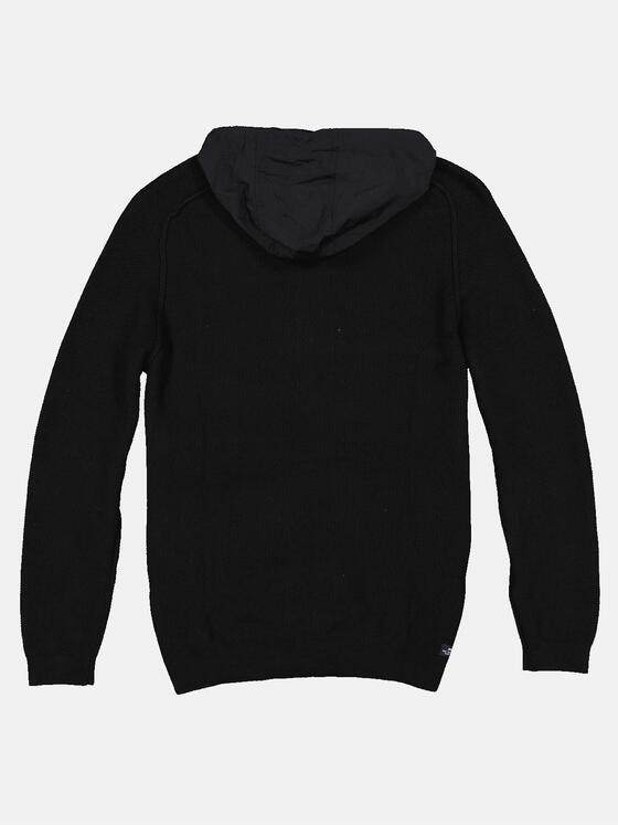 engbers Herren Cardigan mit herausnehmbarer Kapuze Schwarz 32385