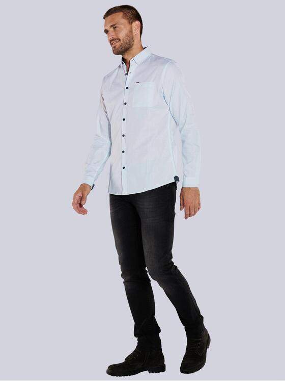 emilio adani Herren Langarm-Hemd uni Blau 36120