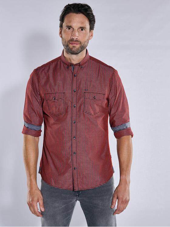 engbers Herren Langarm-Hemd kariert Rot 38011