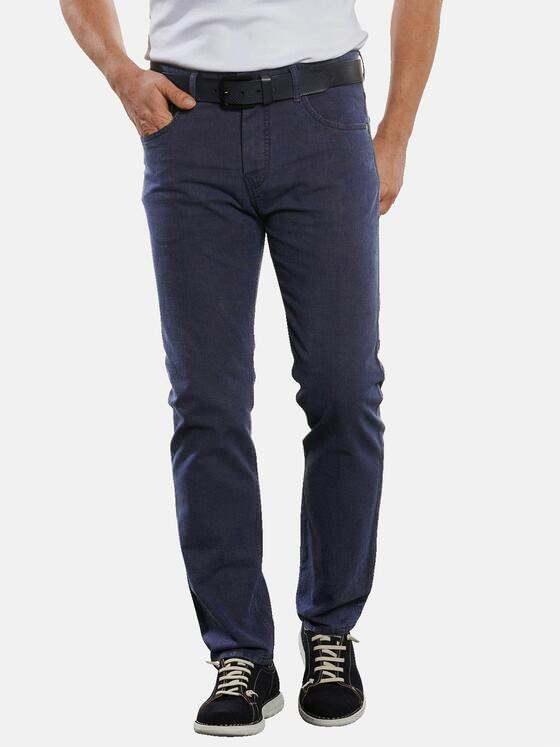 engbers Herren Hose dezent gemustert Saphirblau 32649