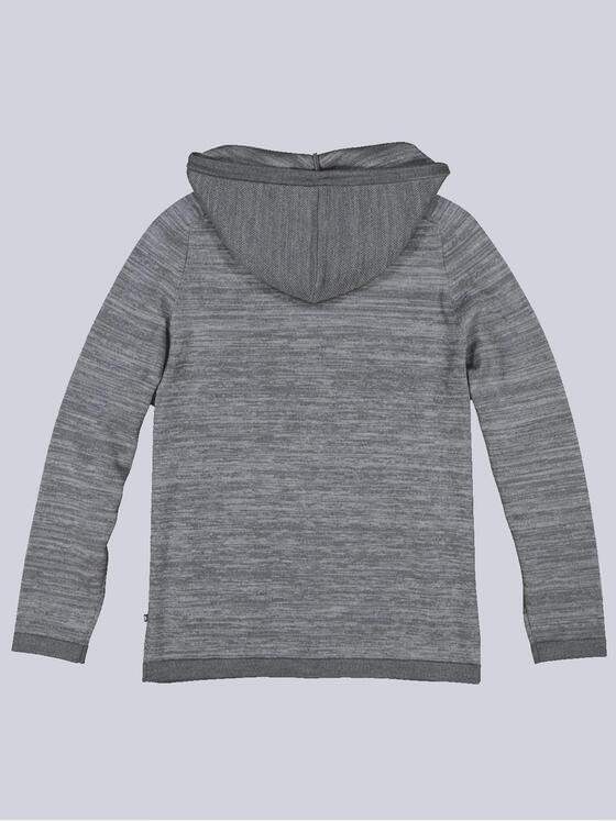 ENGBERS GERMANY Herren Cardigan mit Kapuze Silbergrau 33942