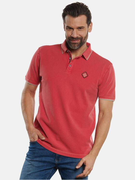 engbers Herren Polo-Shirt uni Tomatenrot 32715