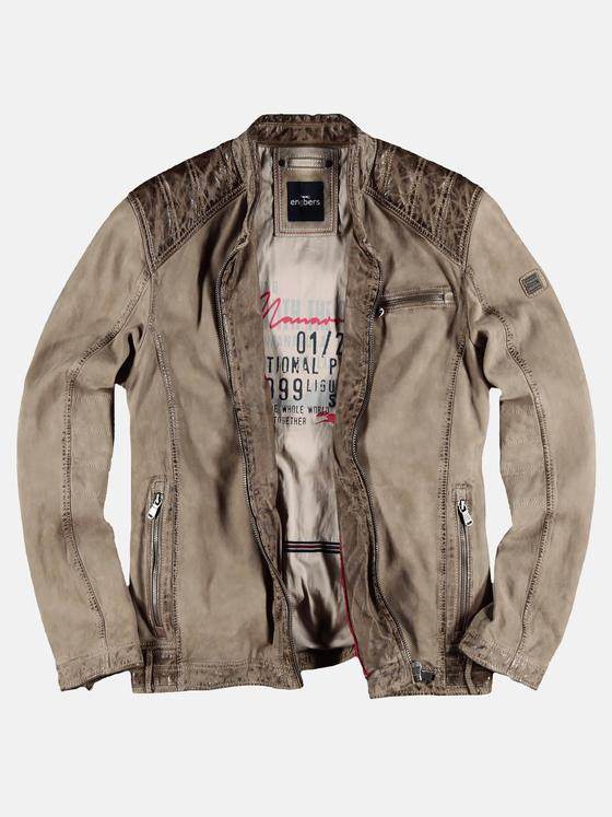 engbers Herren Softe LammLederjacke Braunbeige 29086