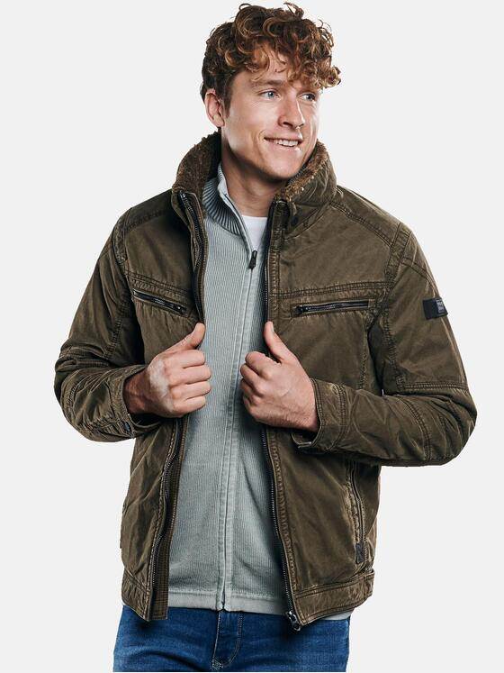 engbers Herren Jacke mit abnehmbarem Kragen. Braun 30204