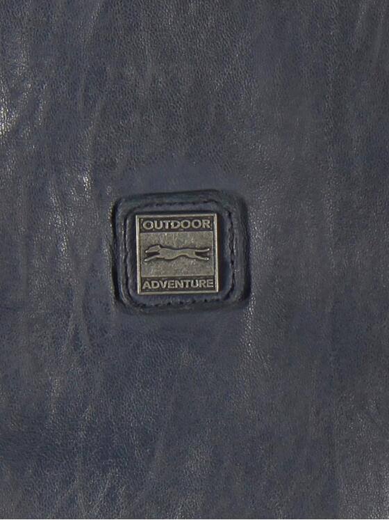 engbers Herren Lederjacke mit abnehmbarer Kapuze Saphirblau 31846