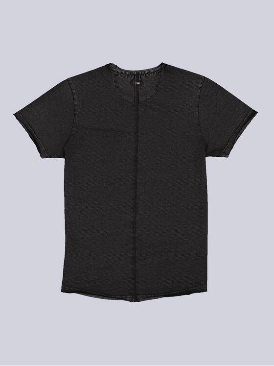 emilio adani Herren T-Shirt uni Schwarz 35352