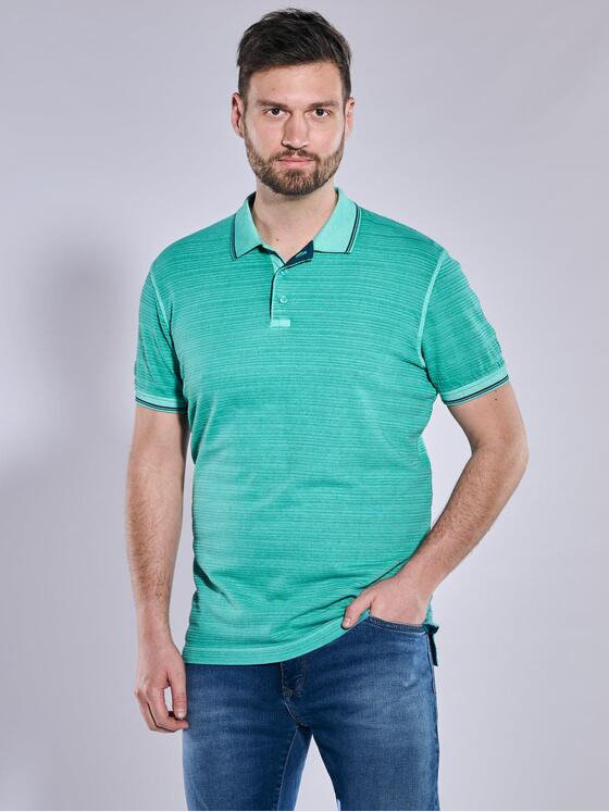engbers Herren T-Shirt mit Polo-Kragen Türkis 36331