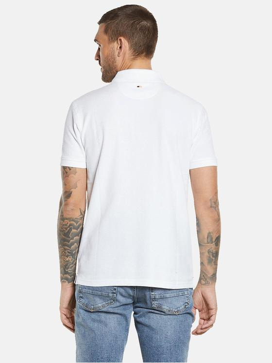 emilio adani Herren Polo-Shirt uni Weiß 34544