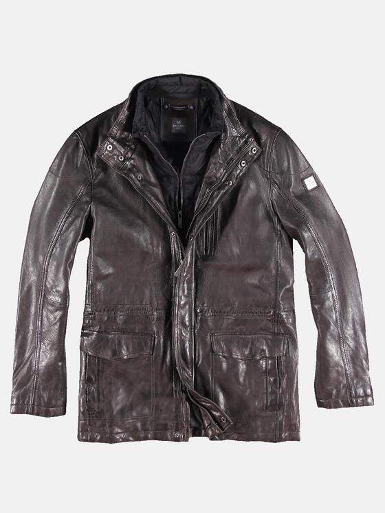 ENGBERS GERMANY Herren Lange Lederjacke Schokobraun 30161