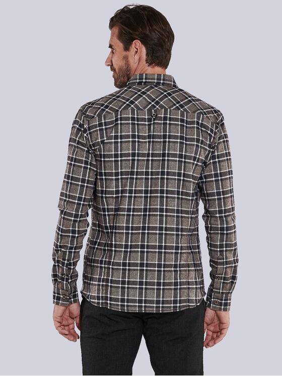 engbers Herren Langarm-Hemd kariert Braun 35461