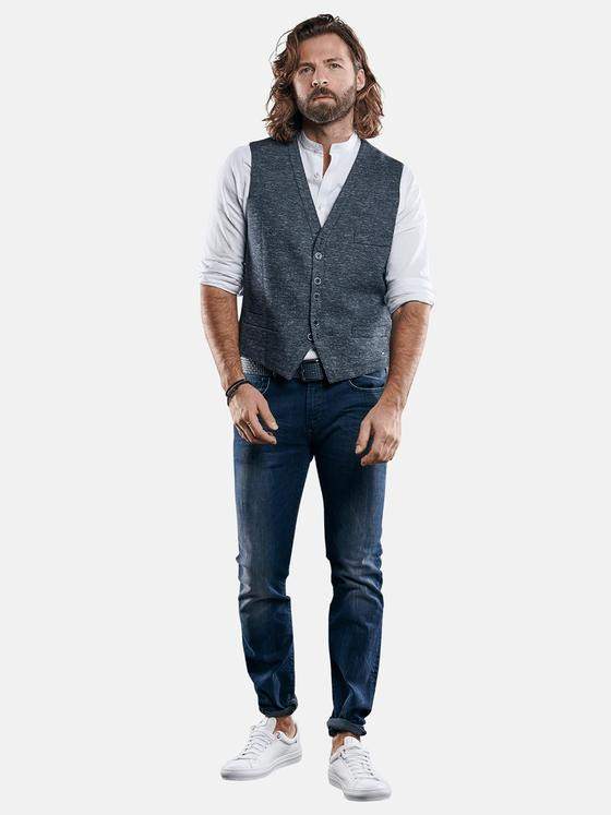 emilio adani Herren schmale Sakkoweste aus hochelastischer Ware Blau 29160