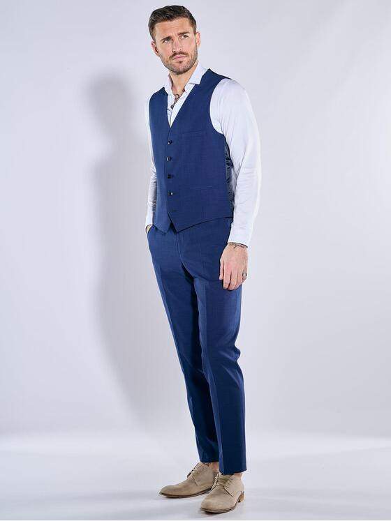 emilio adani Herren Sakko-Weste slim fit Blau 38706