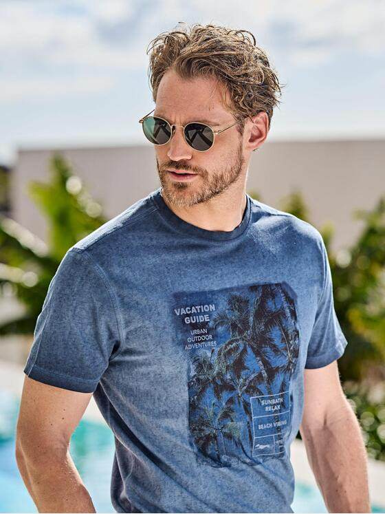 engbers Herren T-Shirt uni Saphirblau 38973