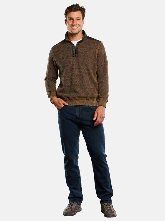 engbers Herren Sweatshirt mit Stehkragen Mandarinorange 33740