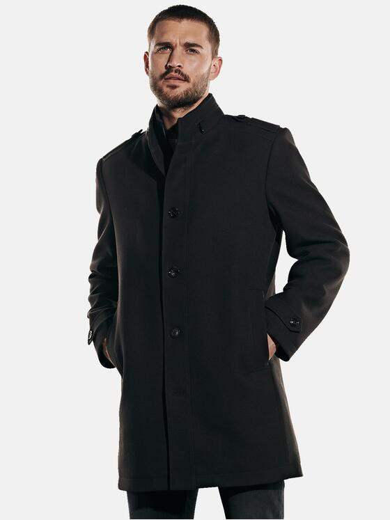 emilio adani Herren Mantel mit heraustrennbarem Inlet Schwarz 31999